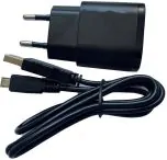 Strømstik 220V/2Amp, stik og USB kabel. Bato
