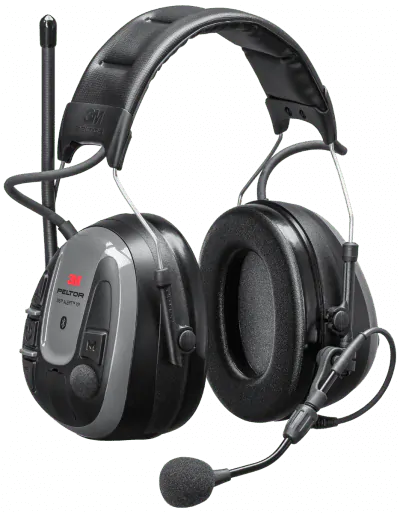 Høreværn Peltor m/ radio, Alert, Bluetooth,XP Hesdset,grå hovedbøjle, 3M