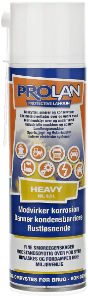 Rustbeskyttelse Heavy spray 0,5 ltr Prolan 