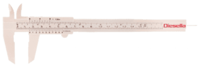 Plastic skydelære 0-150 mm × 0,05 Diesella