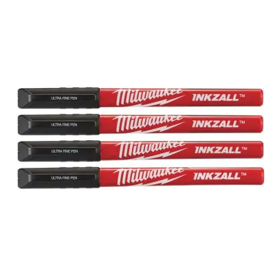 INKZALL™ marker med fin spids (4stk) Sort Milwaukee